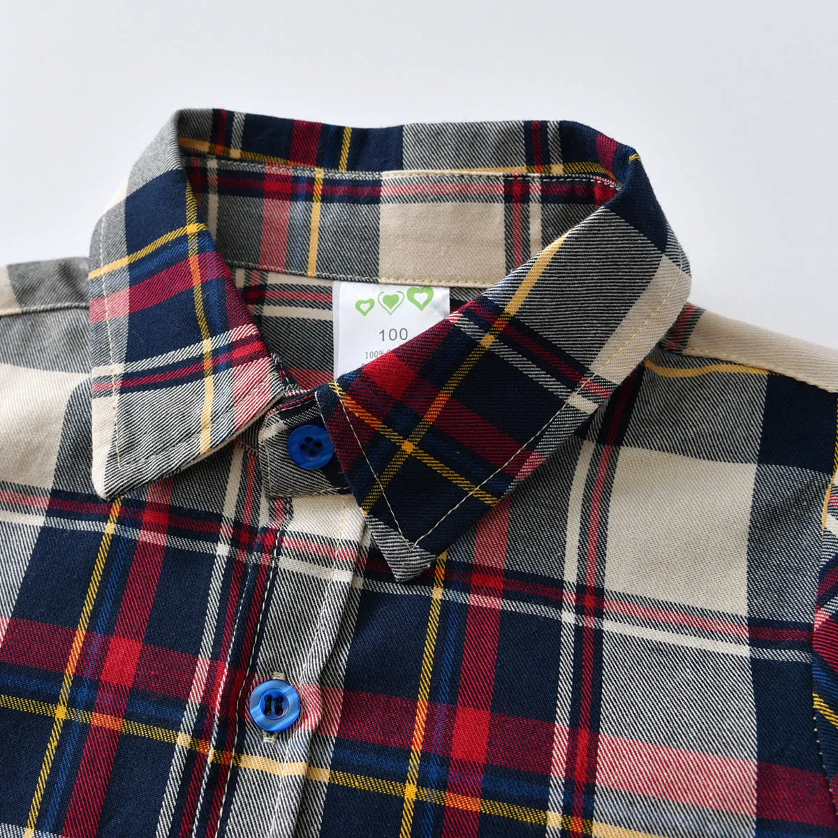 2 Pieces Set Baby Kid Boys Birthday Party Checked Shirts And Solid Color Pants Wholesale 21110938