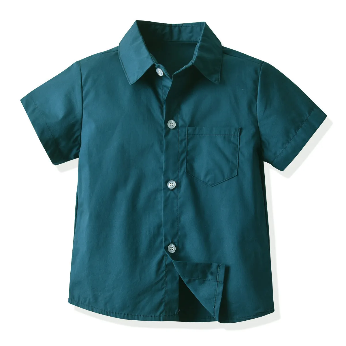 2 Pieces Set Baby Kid Boys Birthday Party Solid Color Bow Shirts And Rompers Wholesale 220531157