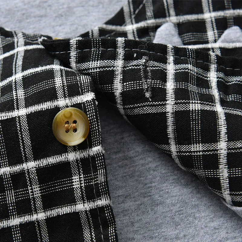 3 Pieces Set Baby Boys Dressy Checked Vests Waistcoats Bow Rompers And Pants Suits Wholesale 220909317