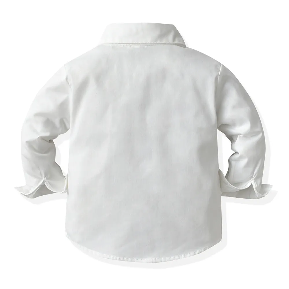 3 Pieces Set Baby Kid Boys Birthday Party Bow Shirts Checked Vests Waistcoats And Pants Wholesale 220916530