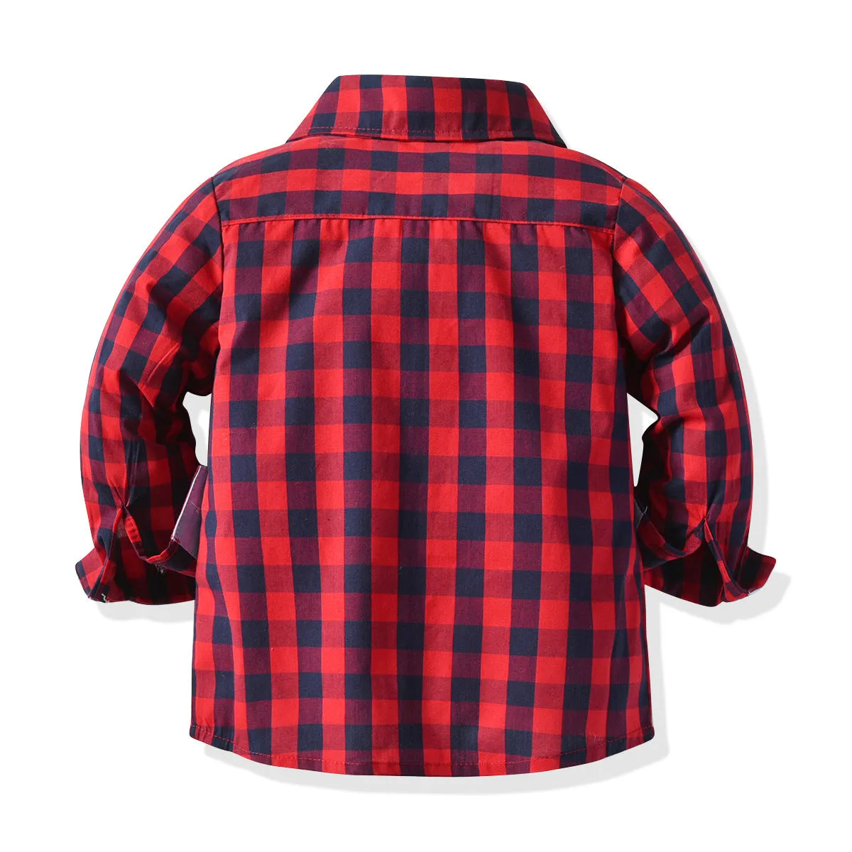 3 Pieces Set Baby Kid Boys Dressy Birthday Party Checked Bow Shirts And Solid Color Cardigan And Jumpsuits Wholesale 211109686