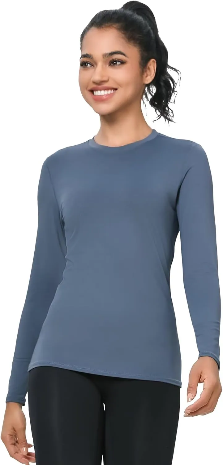 5-Pack Women's Compression Shirts Long & Short Sleeve Workout Tops Athletic Baselayer Quick Dry Gym Yoga Running T-Shirt