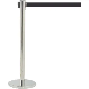 AARCO Products HS-7BK Crowd Control Stanchion