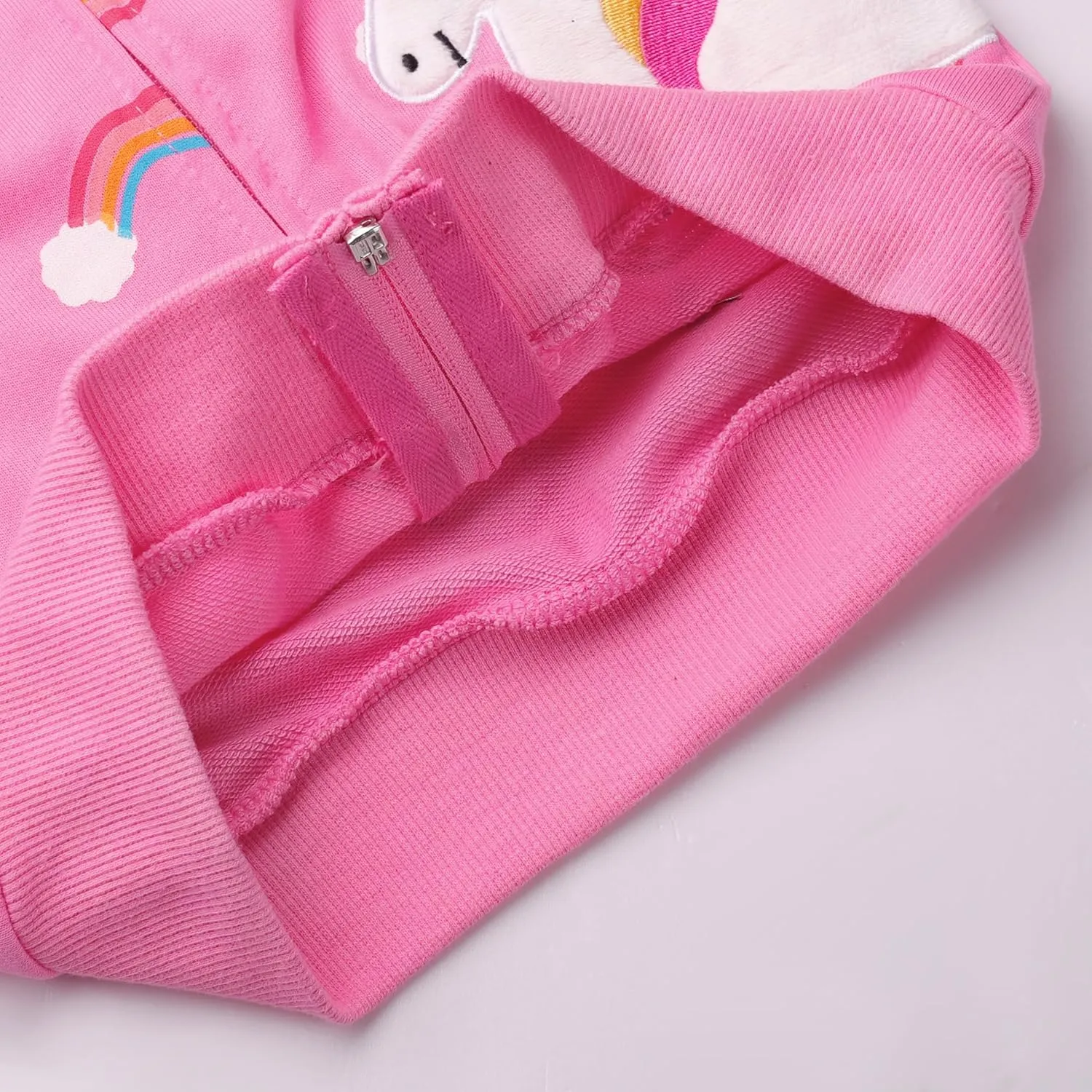 Akyzic Girls Zip Up Hoodie Toddler Lightweight Fall Jacket Cotton Unicorn Hooded Sweatshirt Kids Winter Outerwear