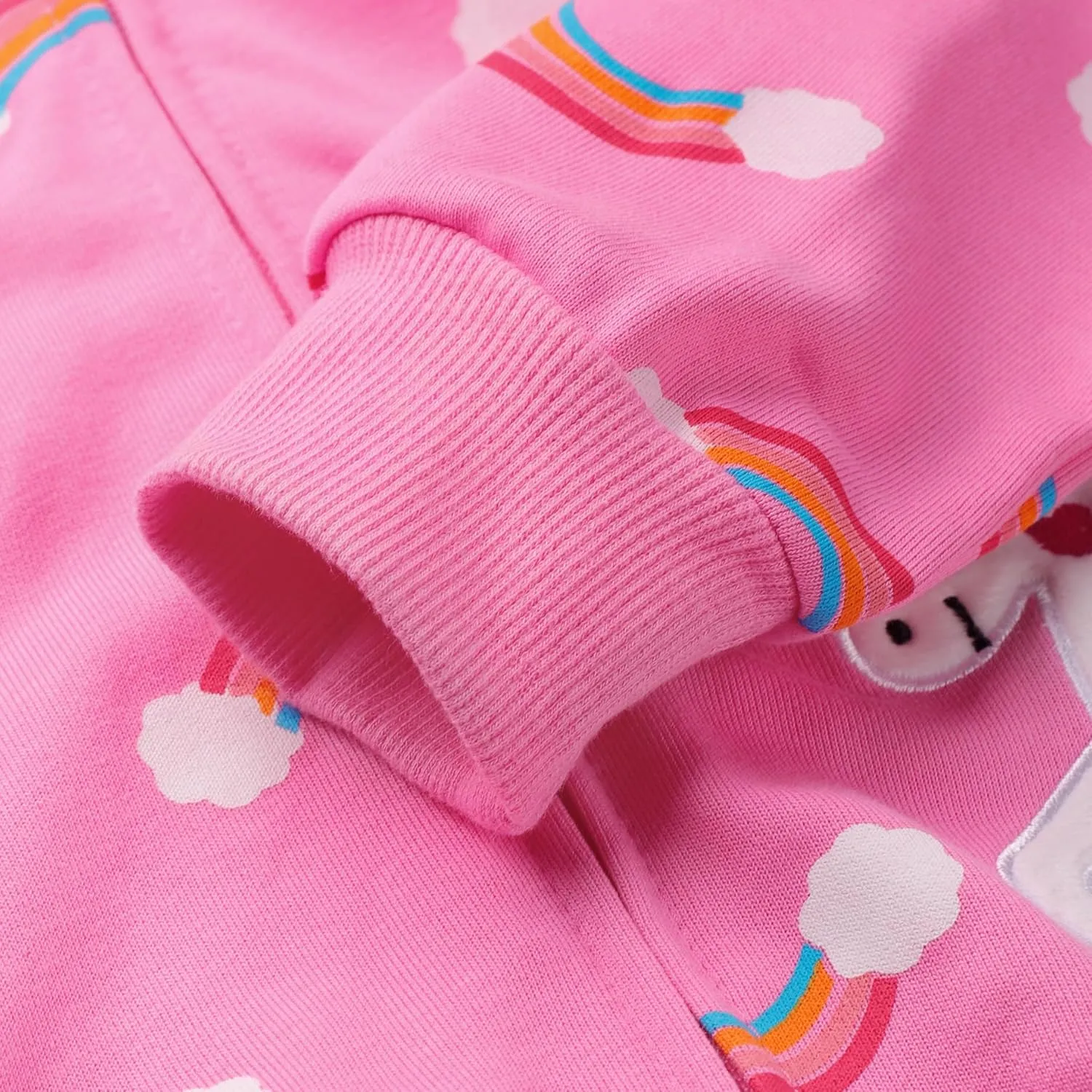 Akyzic Girls Zip Up Hoodie Toddler Lightweight Fall Jacket Cotton Unicorn Hooded Sweatshirt Kids Winter Outerwear