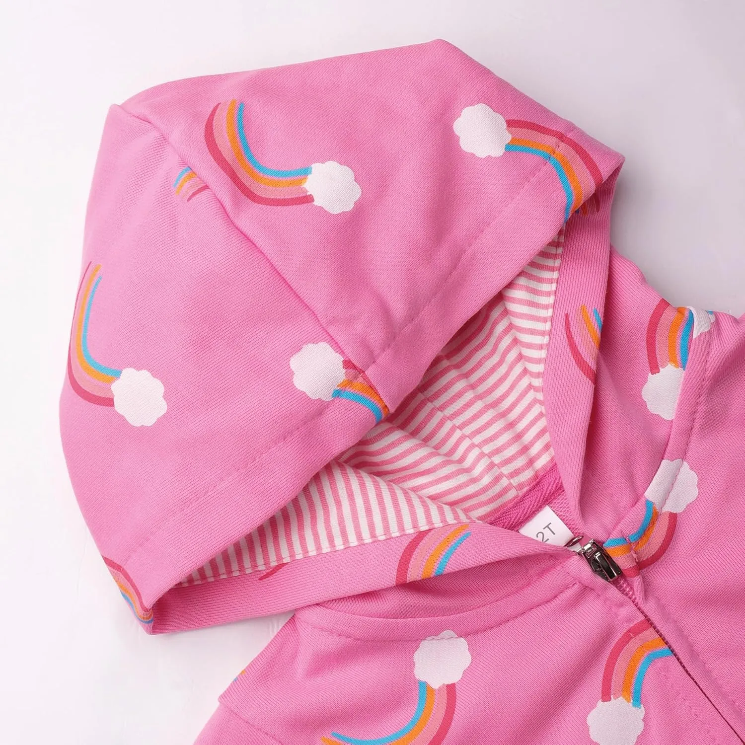 Akyzic Girls Zip Up Hoodie Toddler Lightweight Fall Jacket Cotton Unicorn Hooded Sweatshirt Kids Winter Outerwear