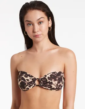 Allure Trim Bandeau Bikini Top - Black