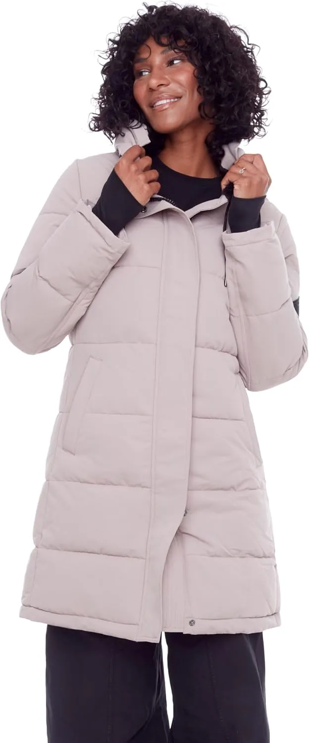 ALPINE NORTH Aulavik Women's Vegan Down Mid-Length Hooded Parka Coat