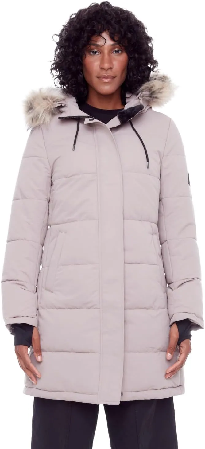 ALPINE NORTH Aulavik Women's Vegan Down Mid-Length Hooded Parka Coat