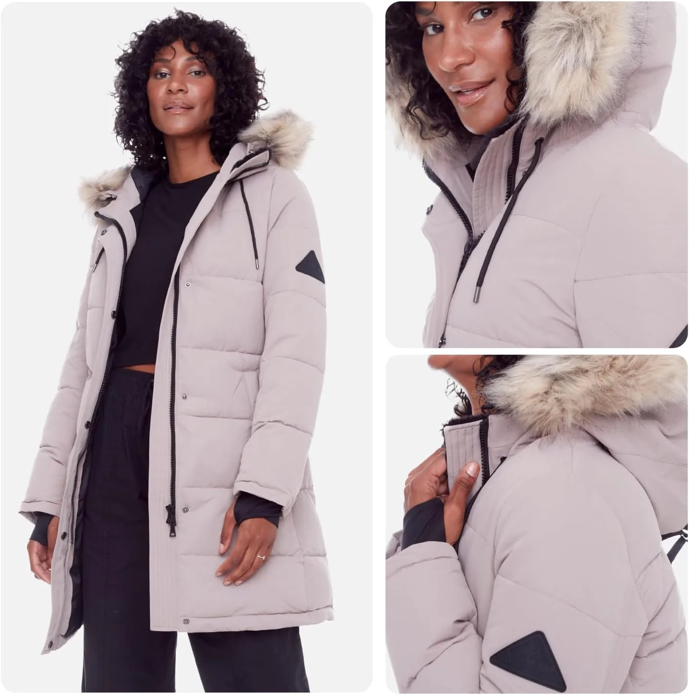 ALPINE NORTH Aulavik Women's Vegan Down Mid-Length Hooded Parka Coat