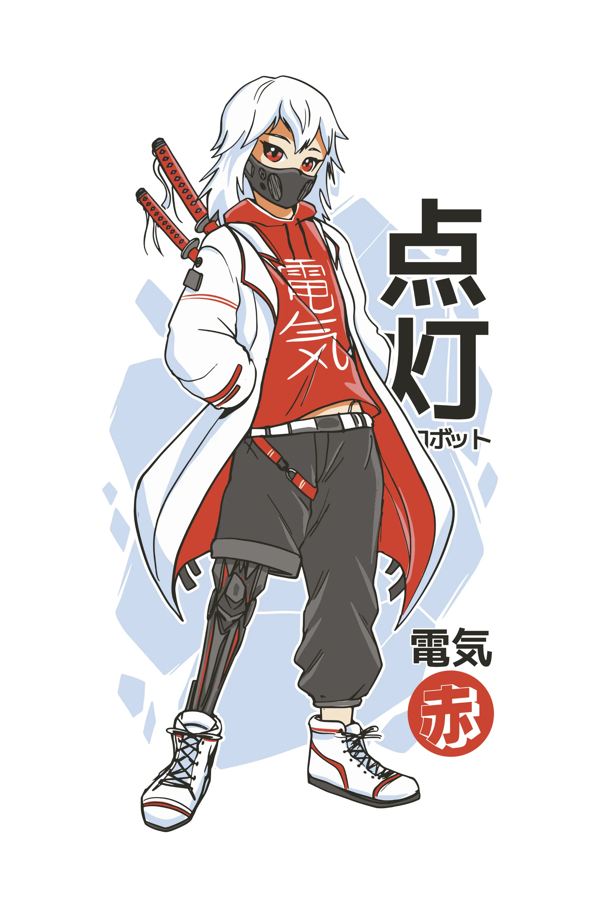 Anime Techwear Printed Oversized t shirt for Men