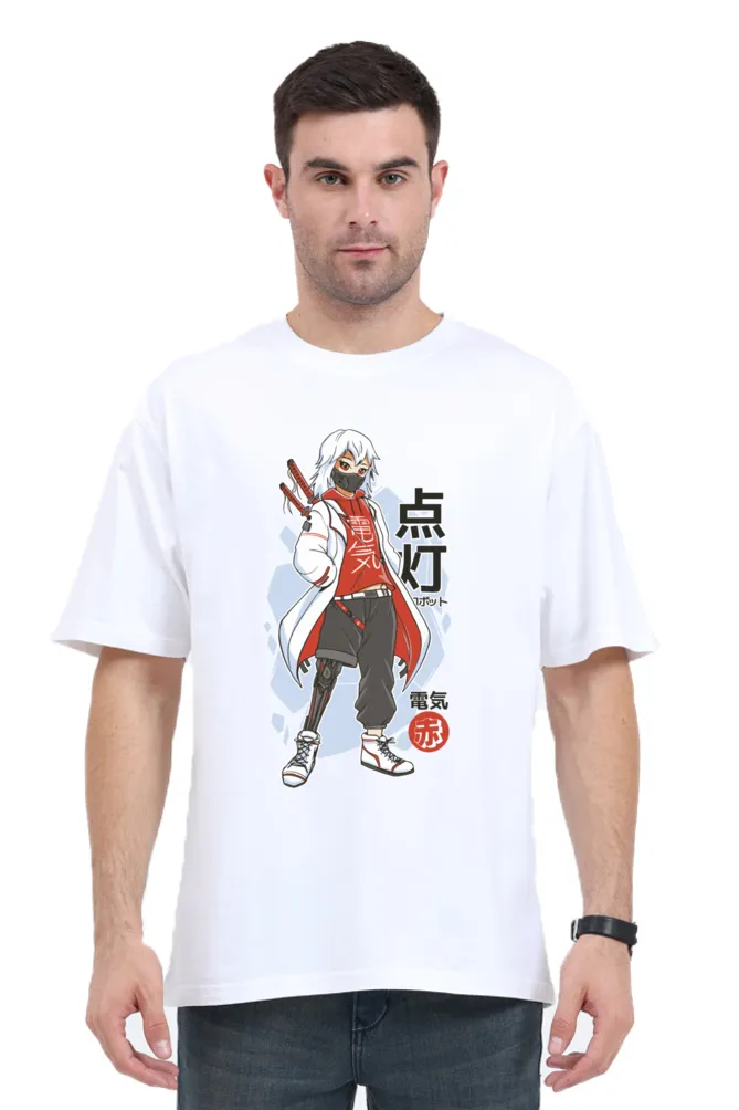 Anime Techwear Printed Oversized t shirt for Men