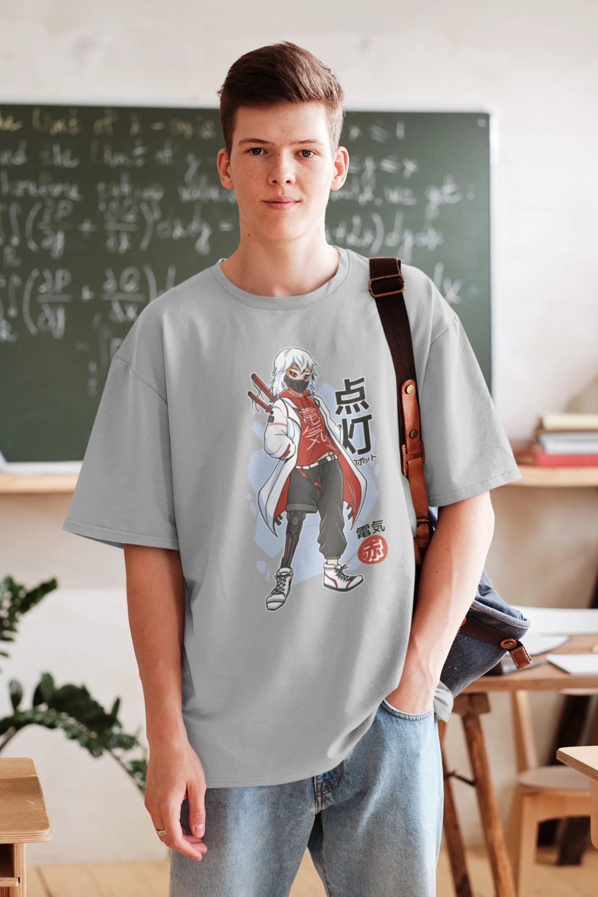 Anime Techwear Printed Oversized t shirt for Men