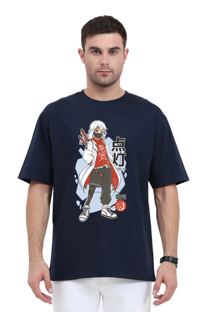 Anime Techwear Printed Oversized t shirt for Men