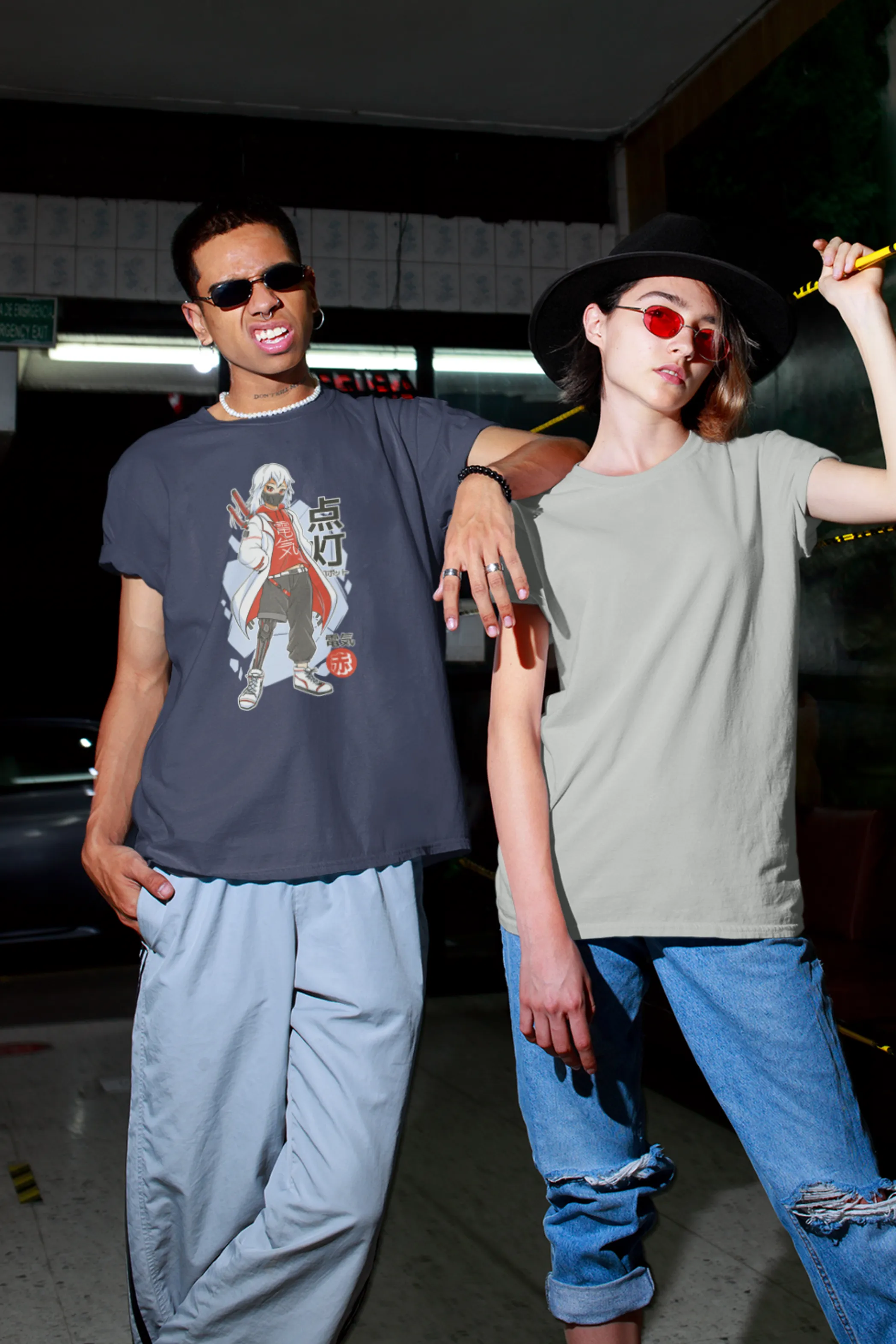 Anime Techwear Printed Oversized t shirt for Men