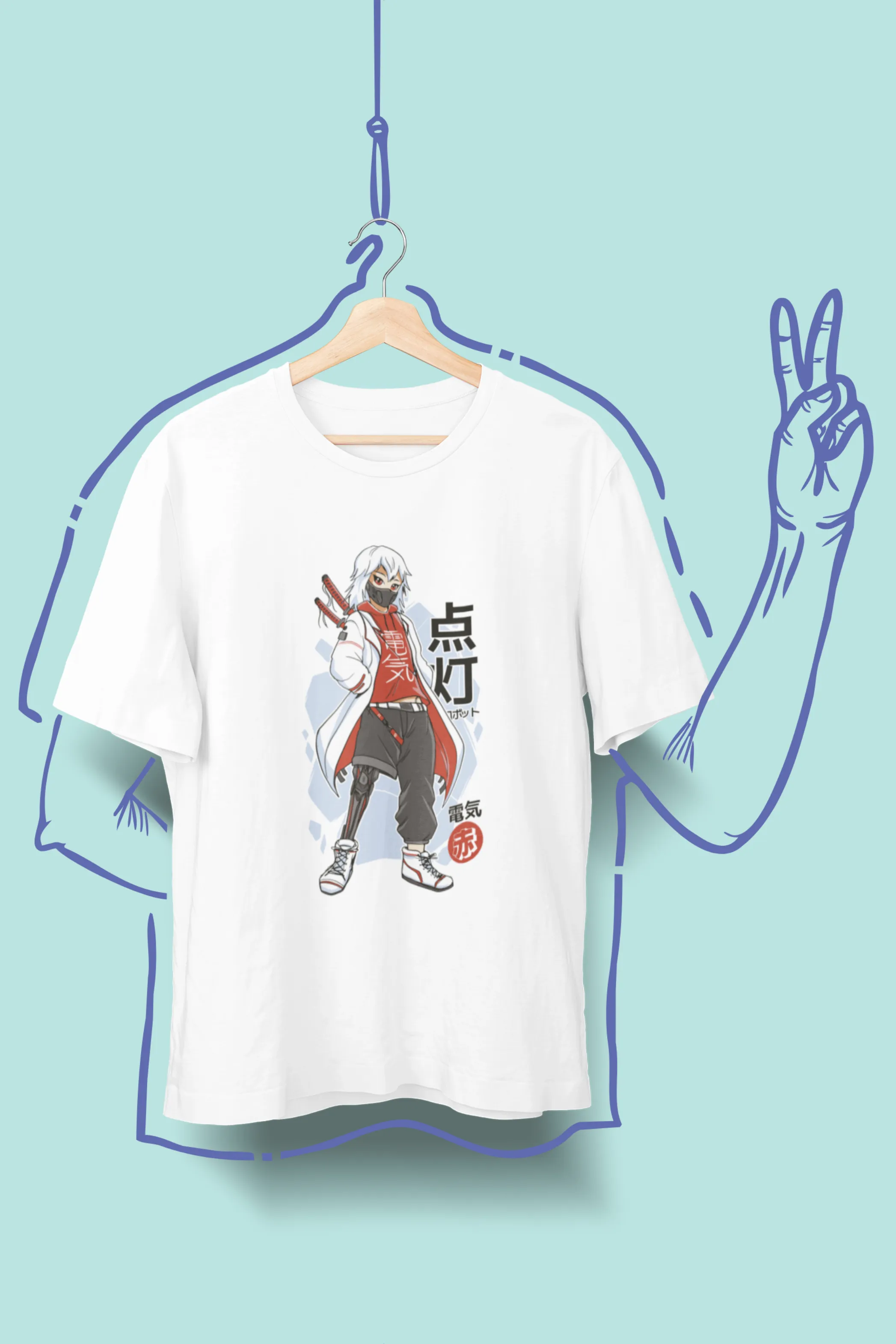 Anime Techwear Printed Oversized t shirt for Men