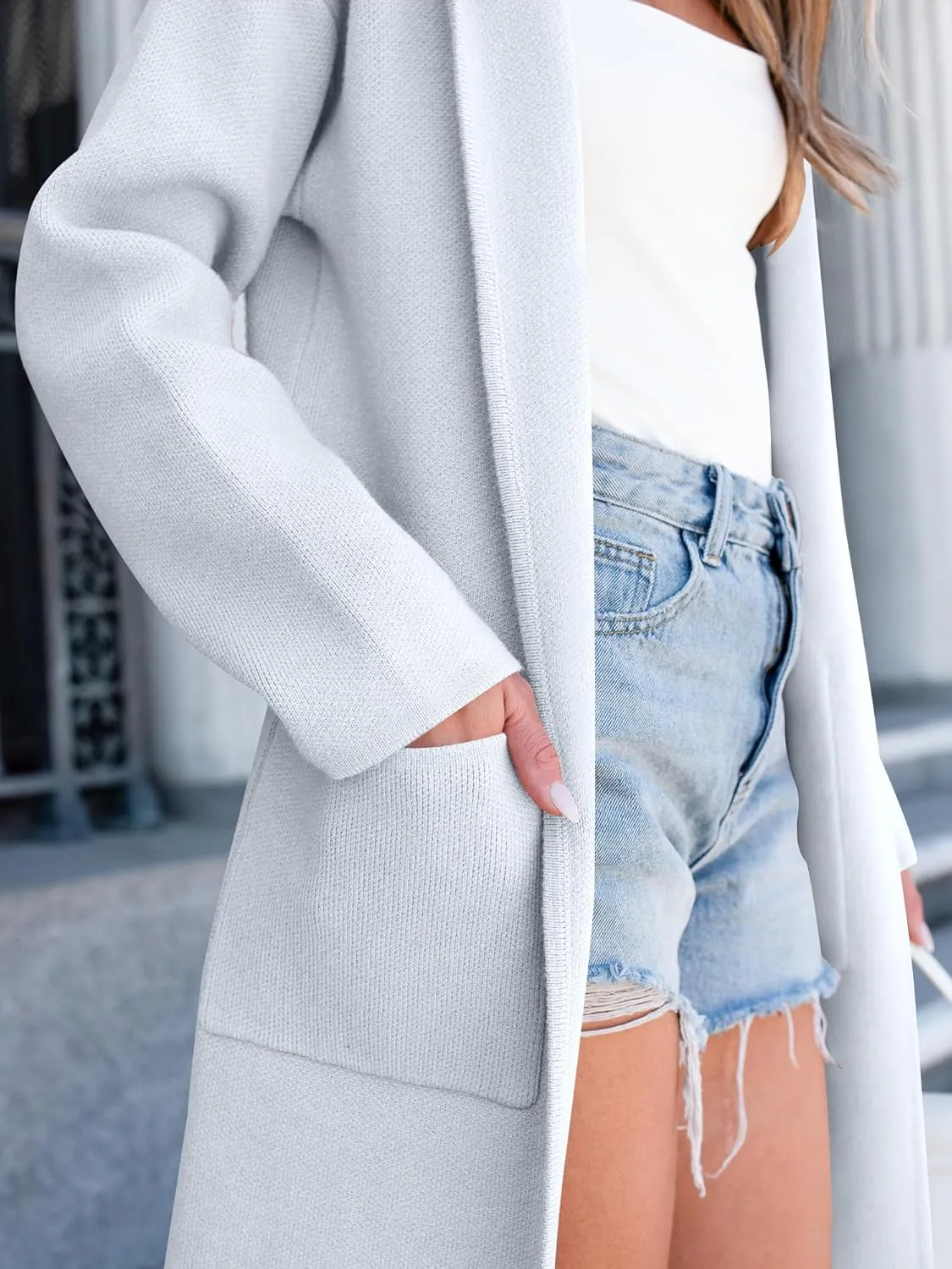 ANRABESS Women Cardigan Open Front Oversized Casual Knit Hoodie Sweater Coatigan Lady Coat 2025 Fall Trendy Outerwear