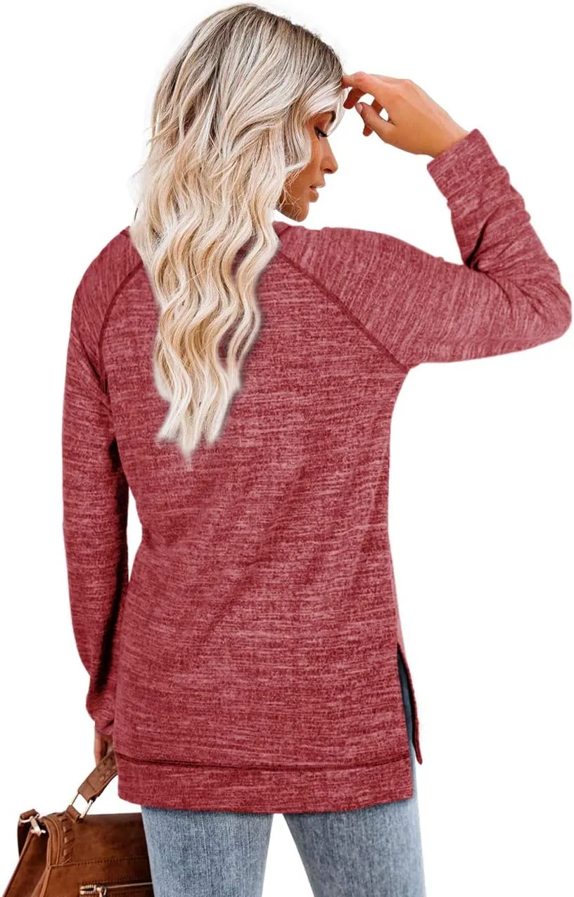 Aokosor Tunic Tops for Women 2025 Long Sleeve Shirts for Leggings Loose Fit Sweaters