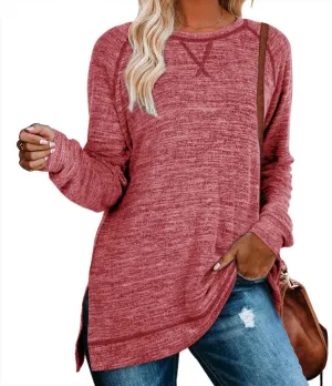 Aokosor Tunic Tops for Women 2025 Long Sleeve Shirts for Leggings Loose Fit Sweaters