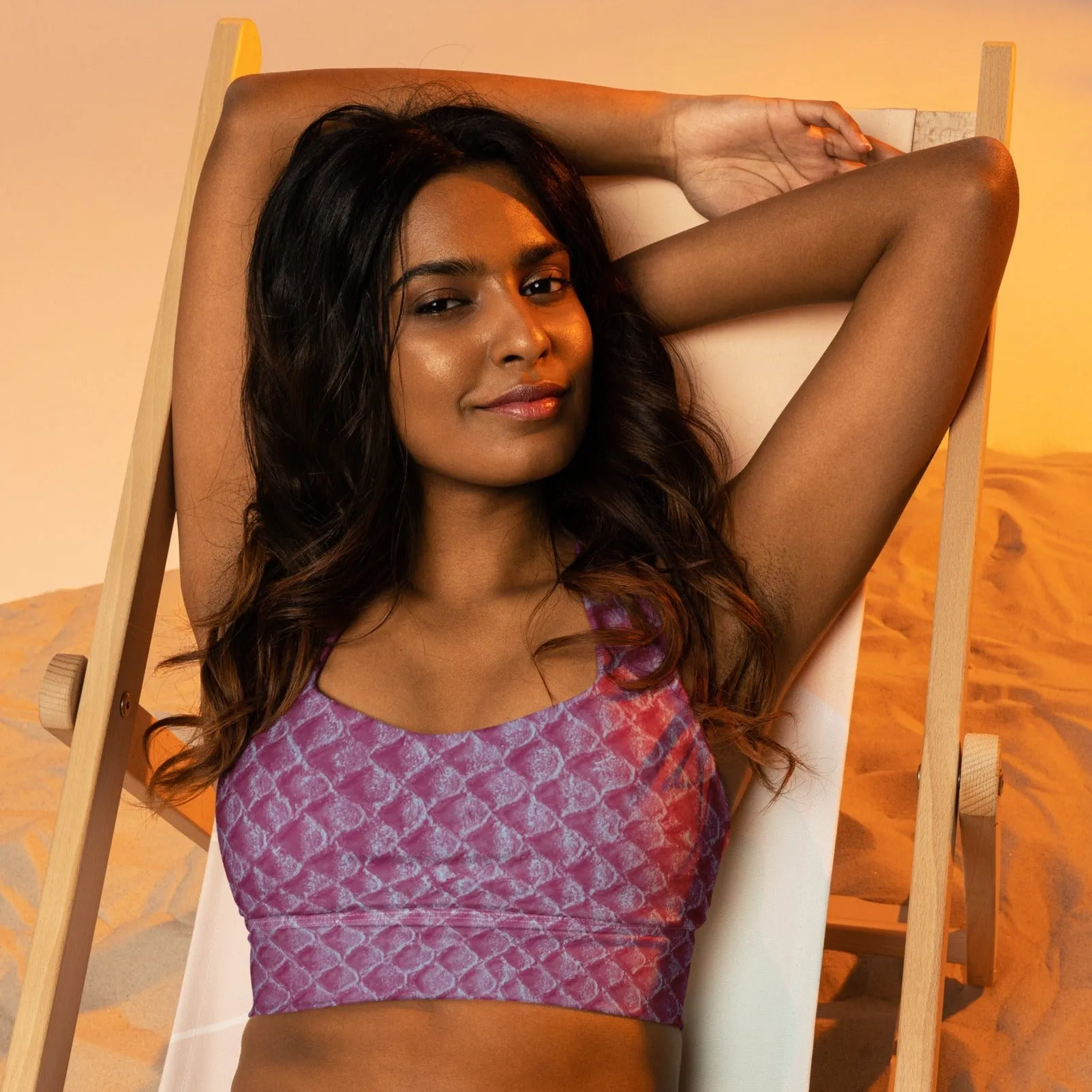 Athletic Mermaid Sports Bra, lioness-love