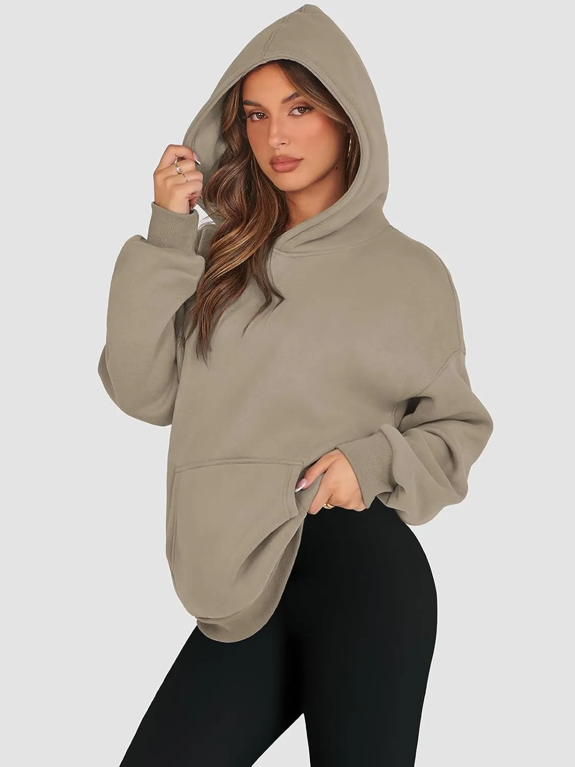 ATHMILE Womens Oversized Hoodies Fleece Sweatshirts Long Sleeve Sweaters Pullover Fall Clothes with Pocket