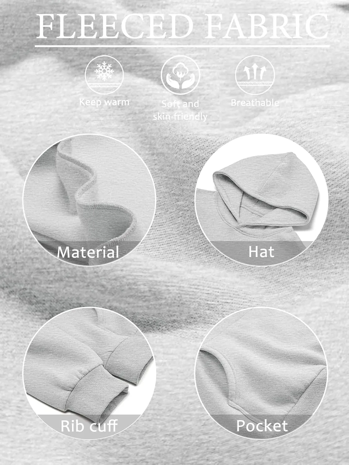 ATHMILE Womens Oversized Hoodies Fleece Sweatshirts Long Sleeve Sweaters Pullover Fall Clothes with Pocket