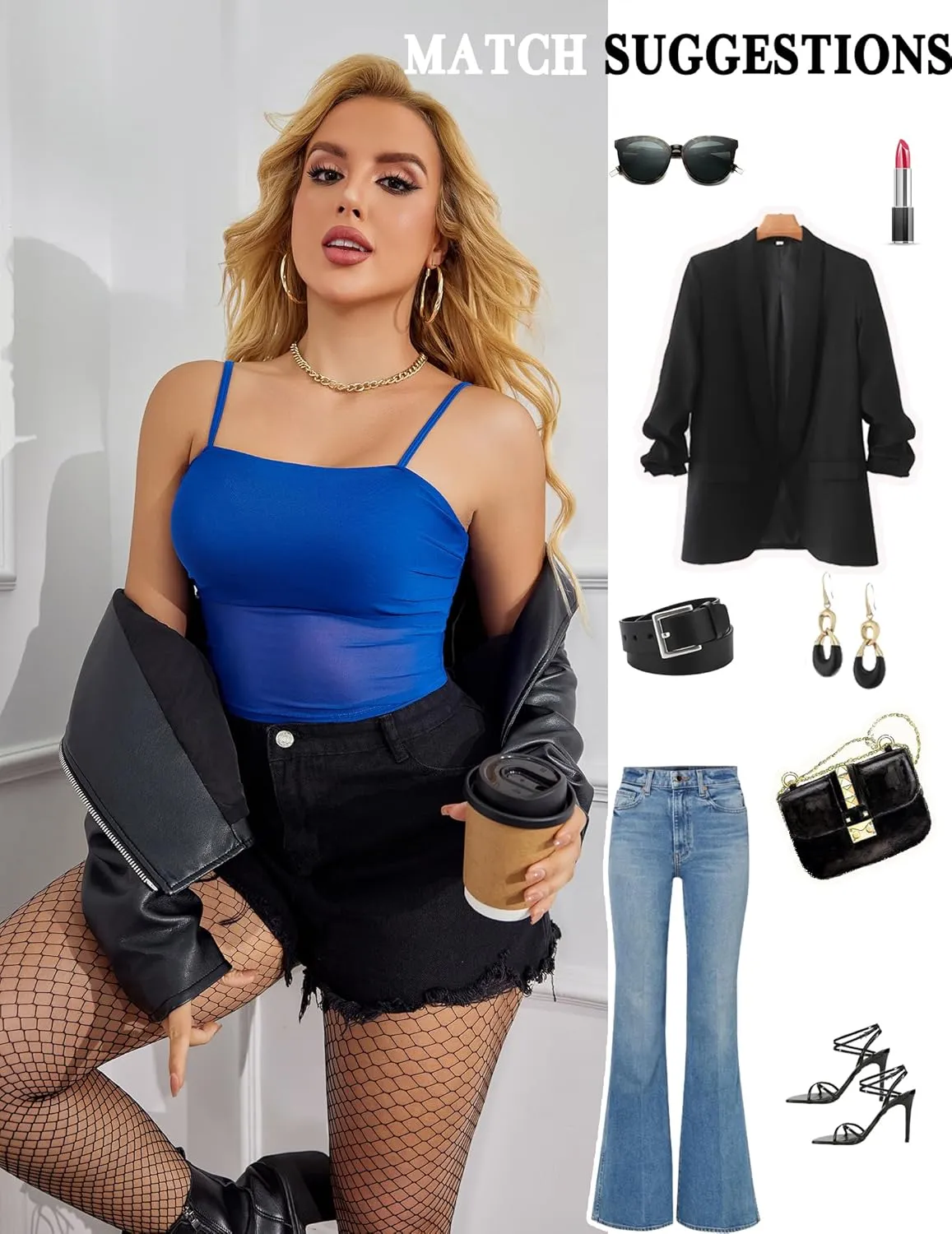 Avidlove Bralettes for Women Spaghetti Strap Mesh Tank Top Tube Slim Y2K Camisole