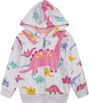 Baby Girl Zip-up Jacket Rainbow Unicorn Cotton Hoodie Sweatshirt Toddler Fall Coat Kids Winter Outfits Outerwear 2t-7t