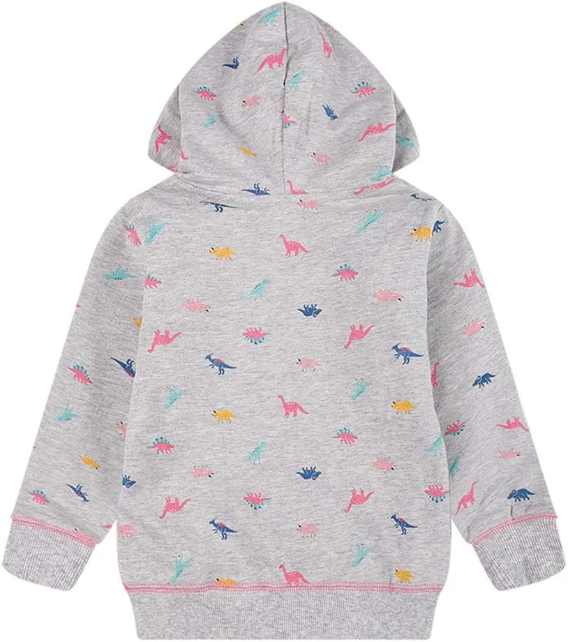 Baby Girl Zip-up Jacket Rainbow Unicorn Cotton Hoodie Sweatshirt Toddler Fall Coat Kids Winter Outfits Outerwear 2t-7t