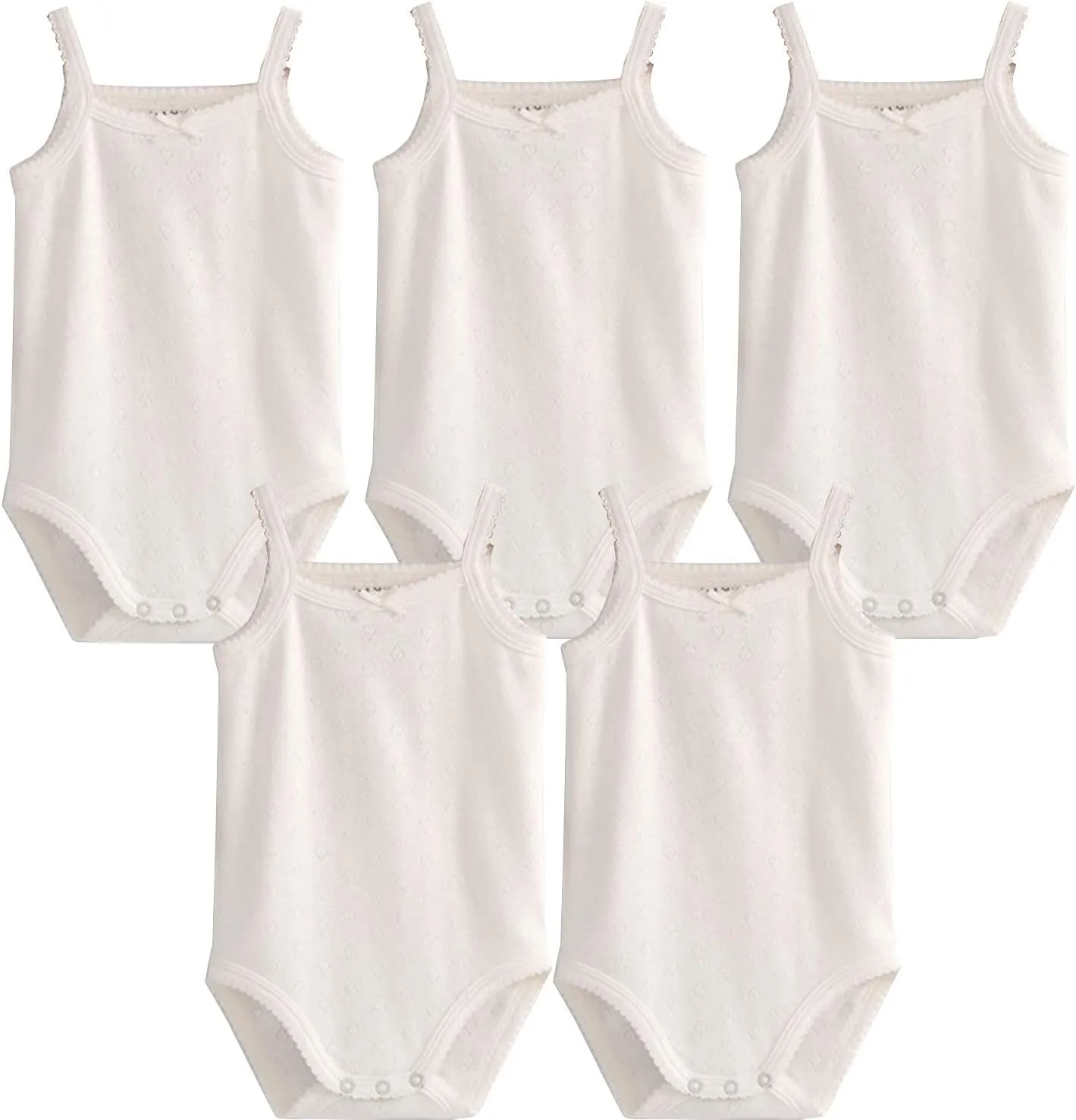 Baby Girls Spaghetti Strap Bodysuit Sleeveless Baby Tank Top Cotton Baby One-Pieces Pack of Summer Baby Clothes Outfit