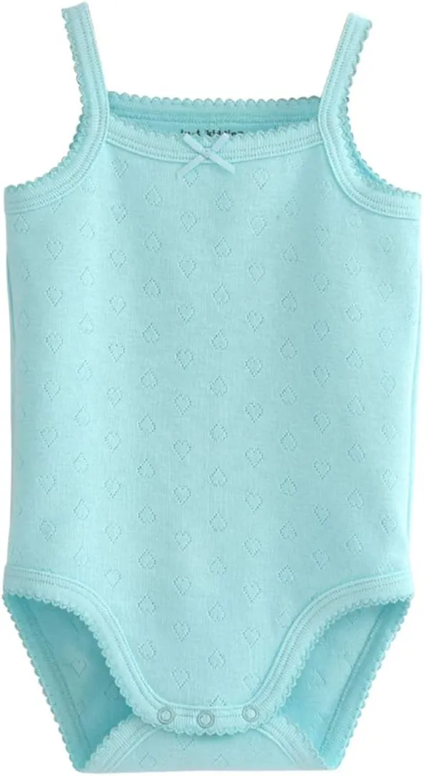 Baby Girls Spaghetti Strap Bodysuit Sleeveless Baby Tank Top Cotton Baby One-Pieces Pack of Summer Baby Clothes Outfit