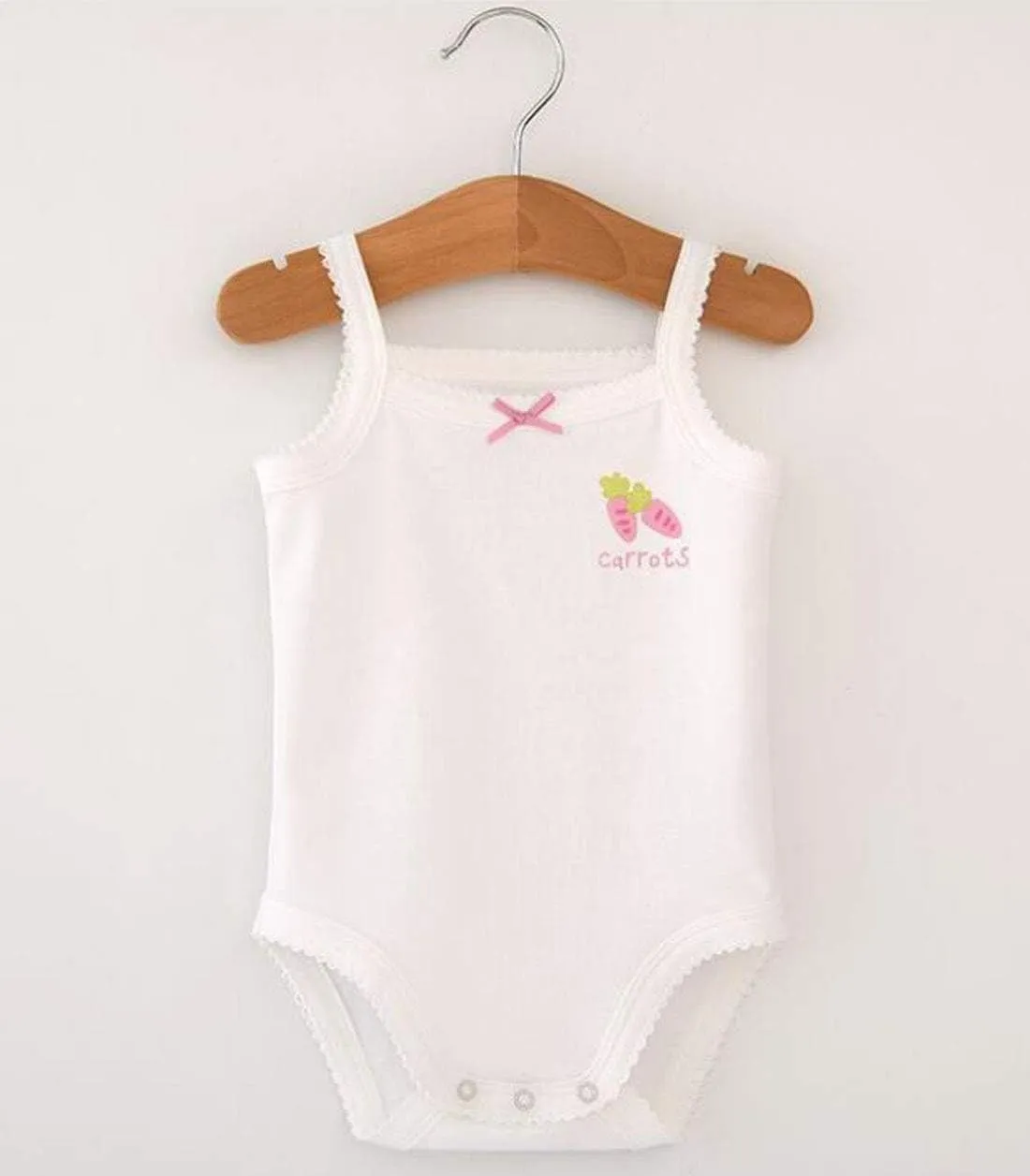 Baby Girls Spaghetti Strap Bodysuit Sleeveless Baby Tank Top Cotton Baby One-Pieces Pack of Summer Baby Clothes Outfit