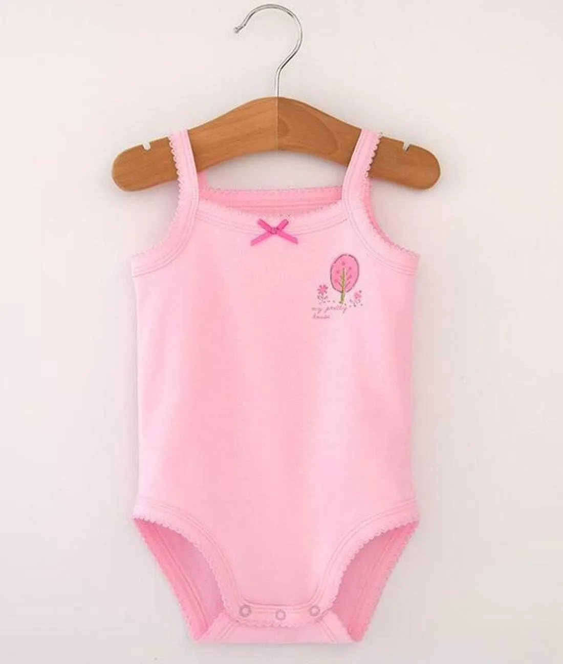 Baby Girls Spaghetti Strap Bodysuit Sleeveless Baby Tank Top Cotton Baby One-Pieces Pack of Summer Baby Clothes Outfit