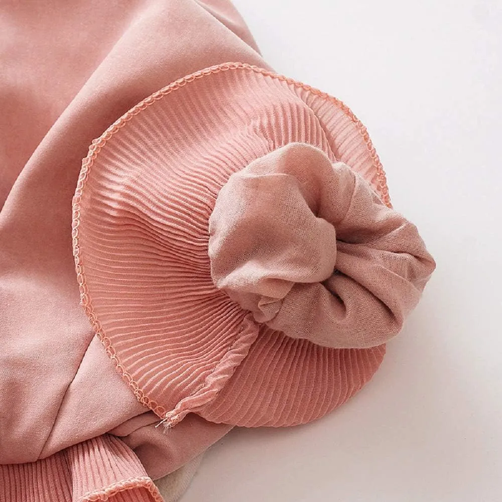 Baby Kids Girl Long Sleeve Ruffle Trench Coat Jacket Outerwear Warm Clothes Spring Autumn Fall Winter