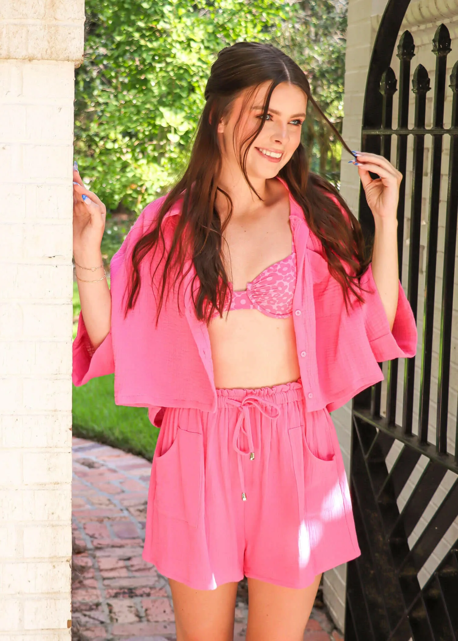 Bisou Bikini Bottom - Flower Power Pink