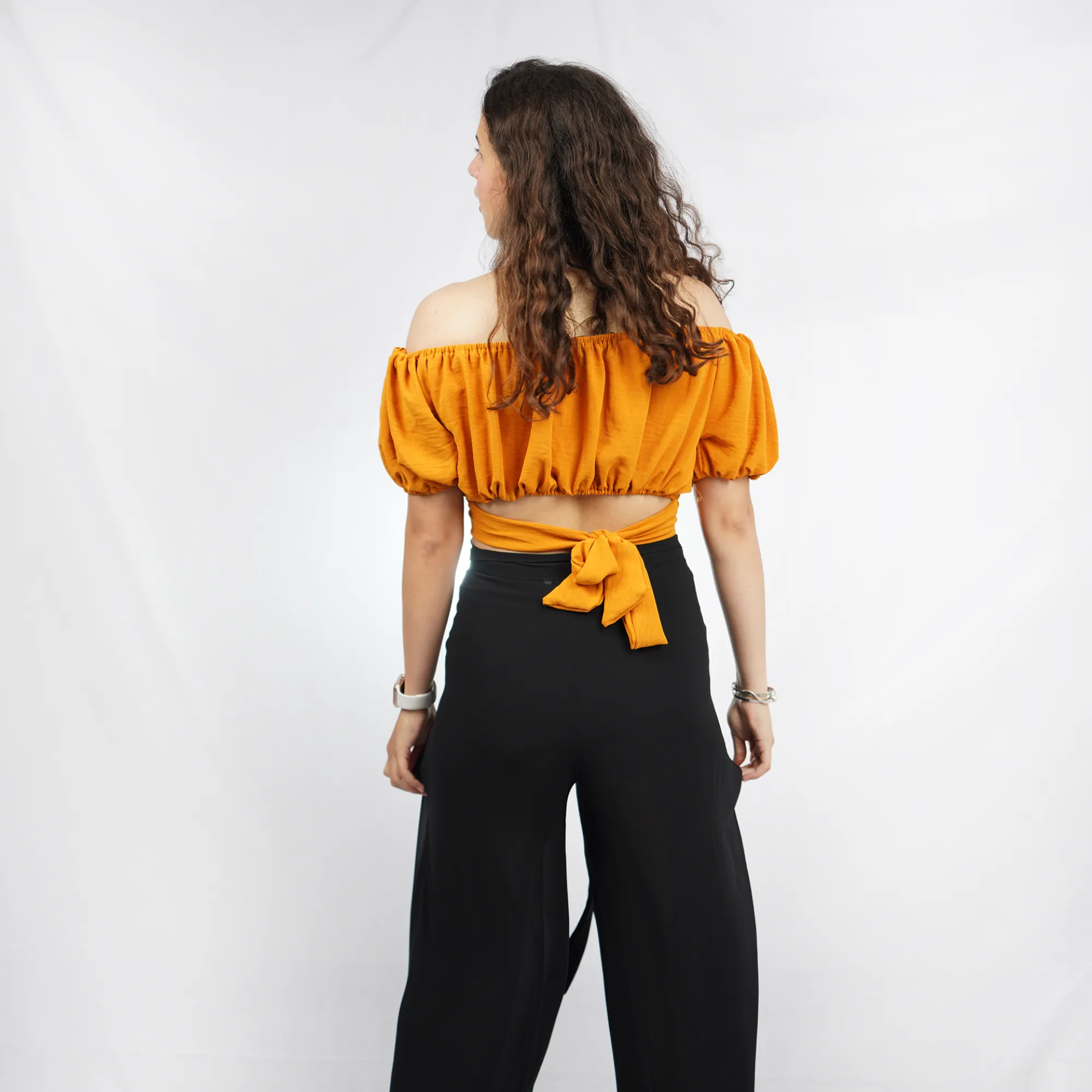 Black Chiffon Wrap Cover-up Pants
