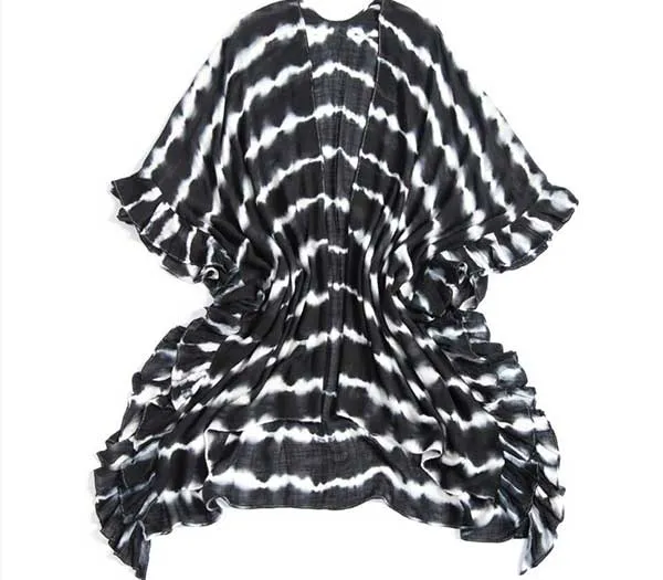 Black TieDye Kimono Cover Up