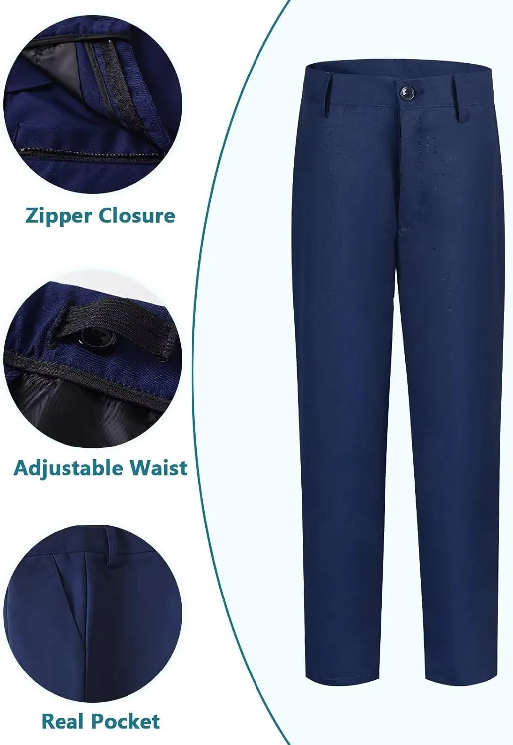 Boys Dress Pants Formal Suits Pants School Unifrom Dresswear