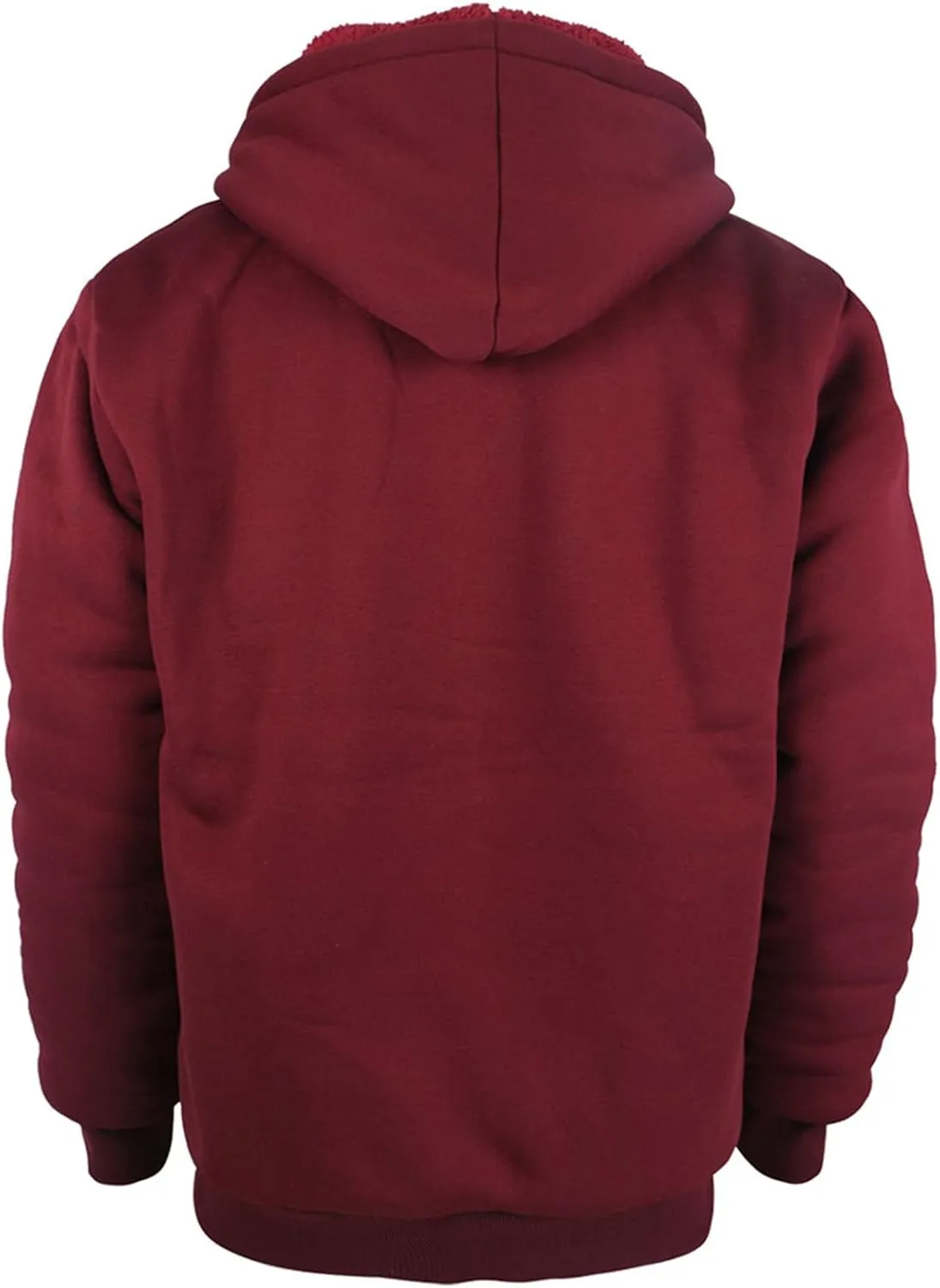 Boys' Fashion Zip Up Hoodie Plain Comfort Fleece Jacket Youth Heavyweight Sherpa Lined Sweatshirts