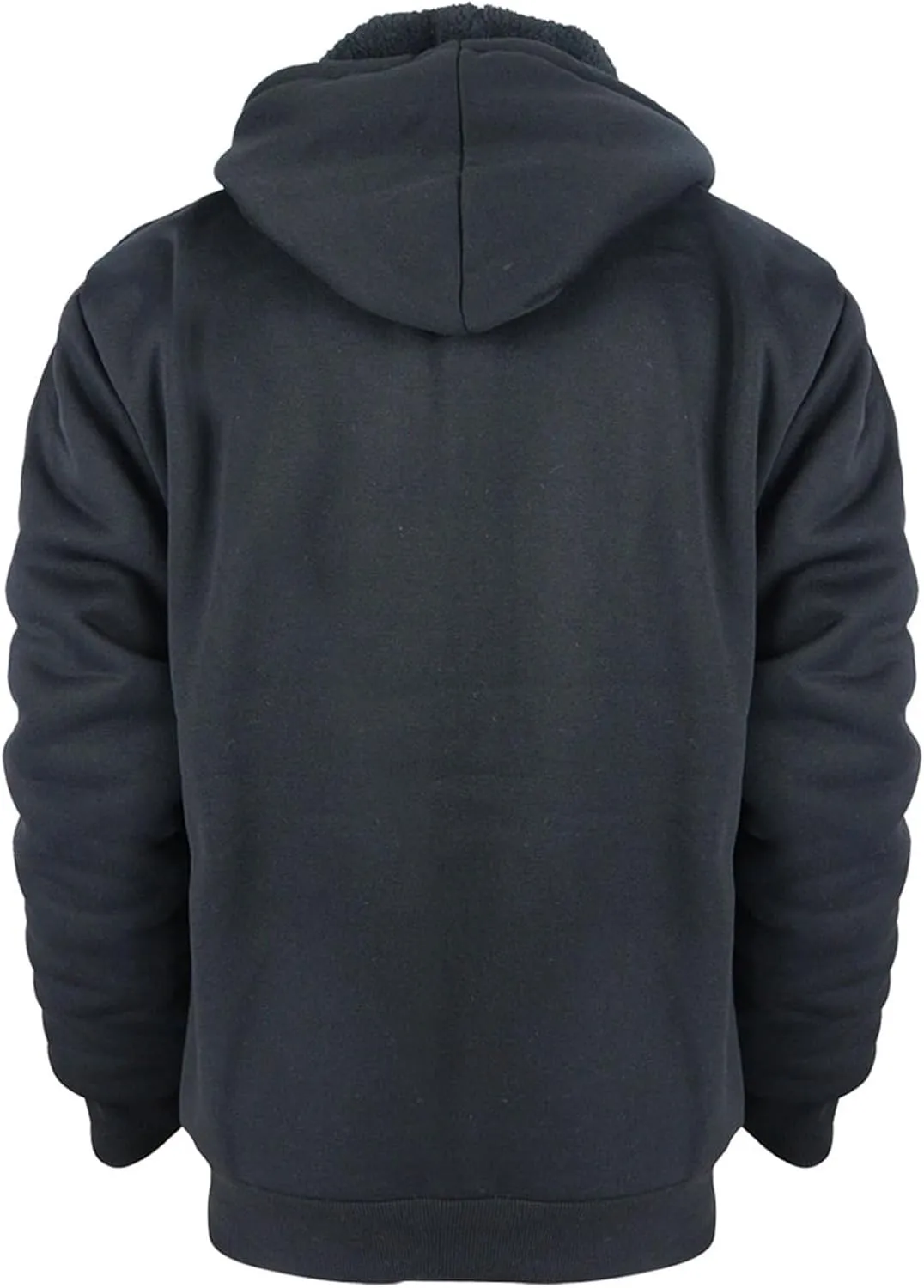 Boys' Fashion Zip Up Hoodie Plain Comfort Fleece Jacket Youth Heavyweight Sherpa Lined Sweatshirts