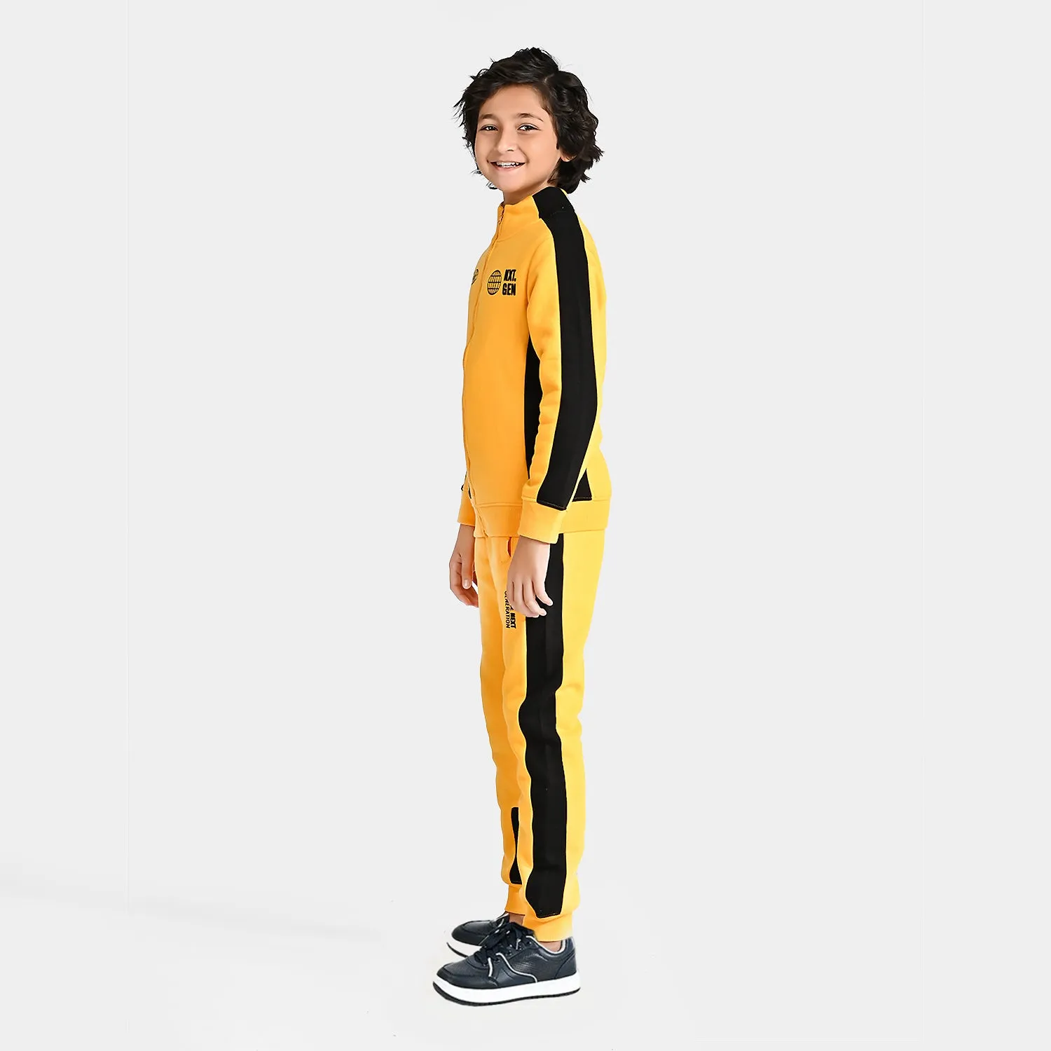 Boys Fleece 2 Piece Suit One World-Citrus
