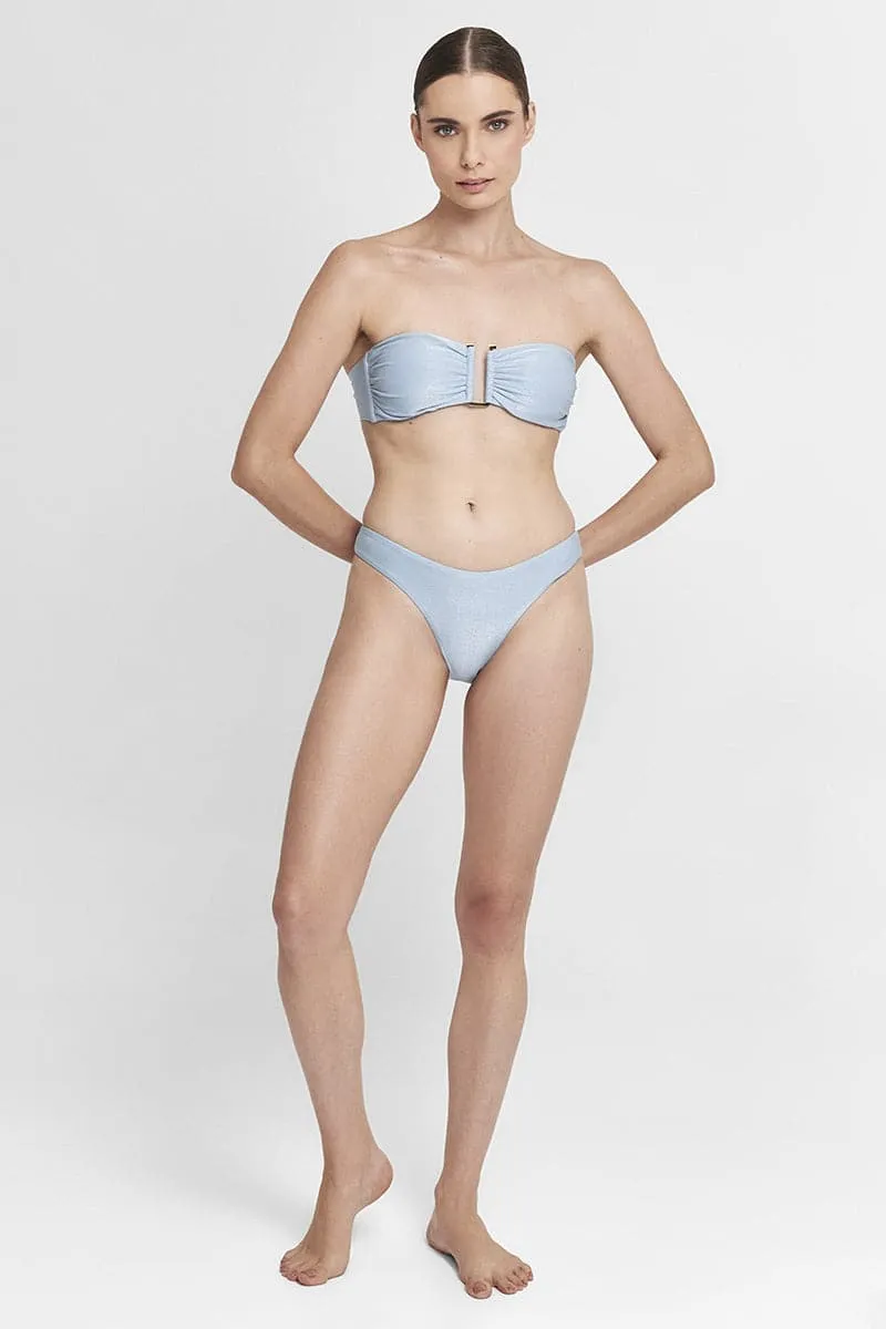 CELESTE BANDEAU TOP AND HIGH LEG BOTTOM BIKINI