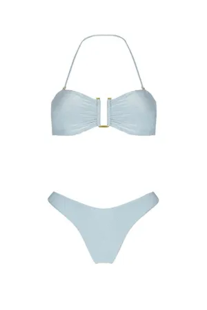 CELESTE BANDEAU TOP AND HIGH LEG BOTTOM BIKINI