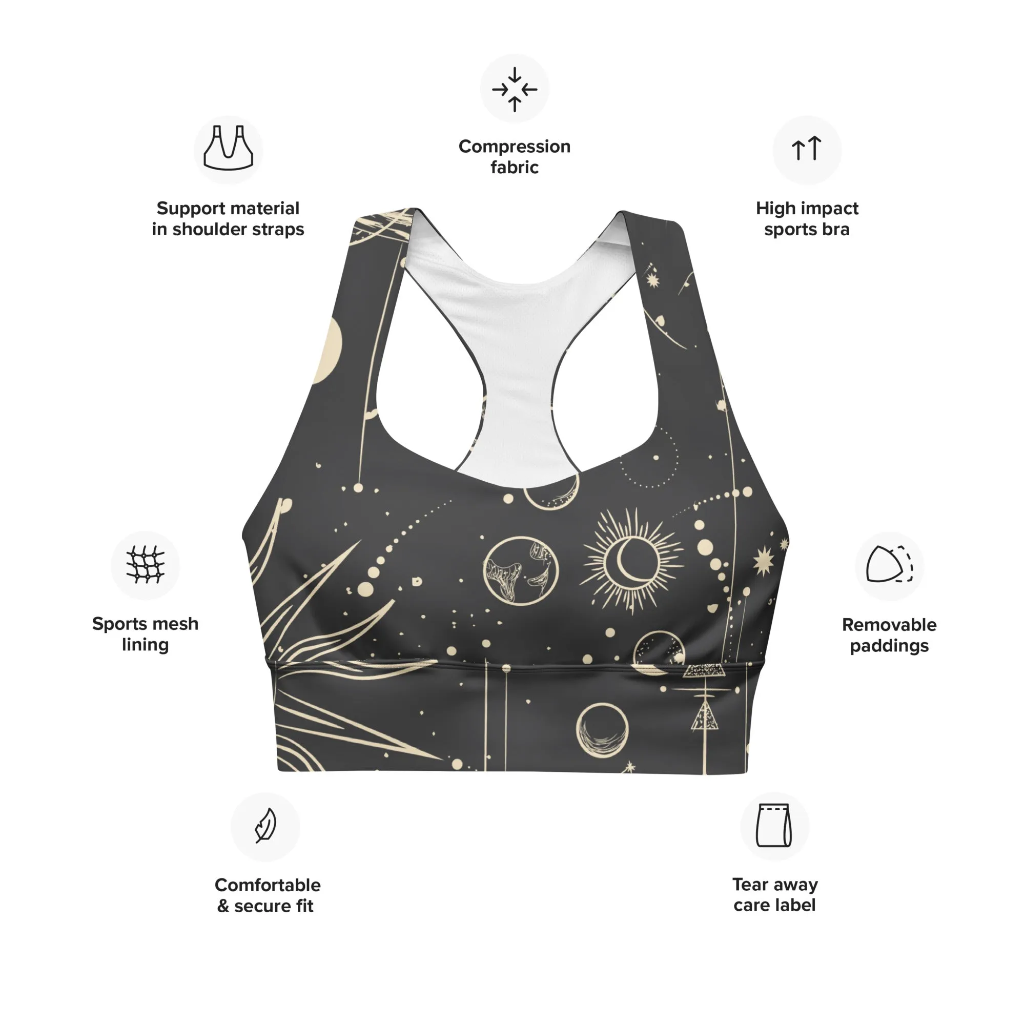 Celestial Bra Fitness Fashion, lioness-love