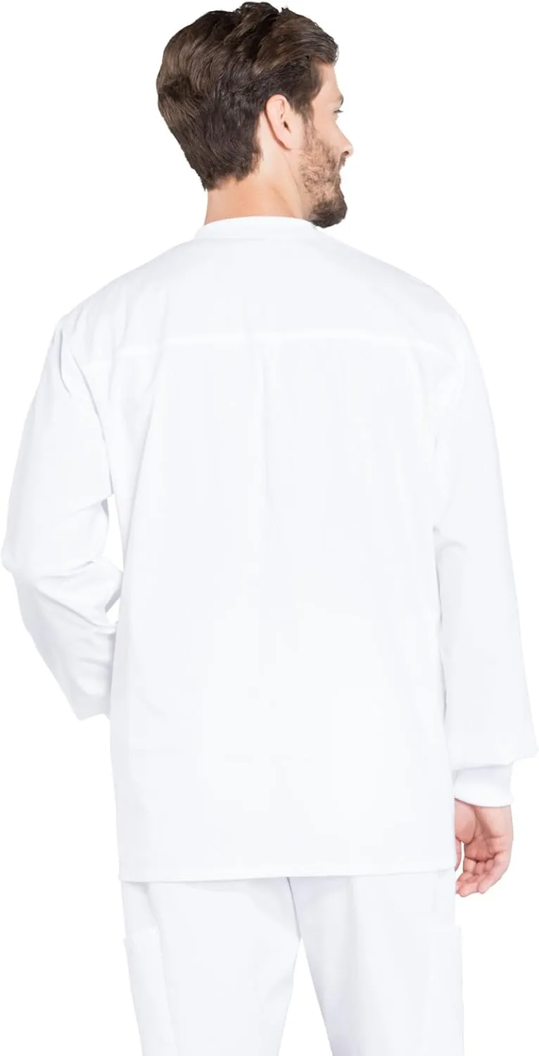 Cherokee Men's Medical Scrub Jacket Snap Front with Long Sleeve WW360