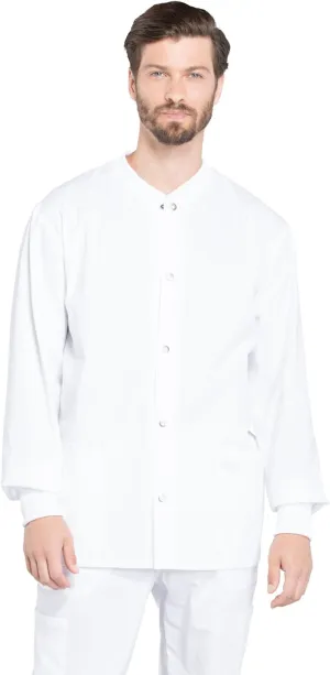 Cherokee Men's Medical Scrub Jacket Snap Front with Long Sleeve WW360