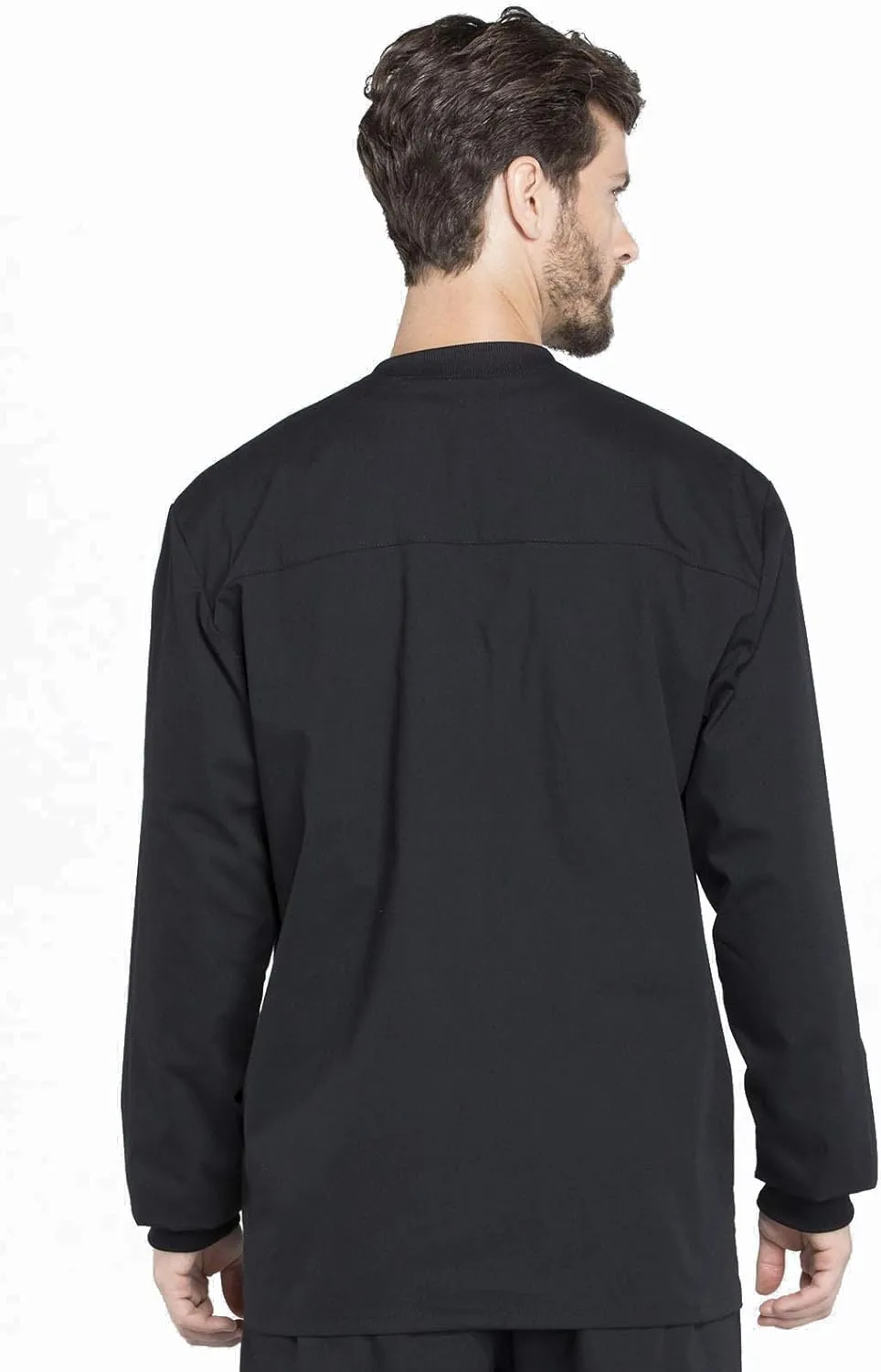 Cherokee Men's Medical Scrub Jacket Snap Front with Long Sleeve WW360