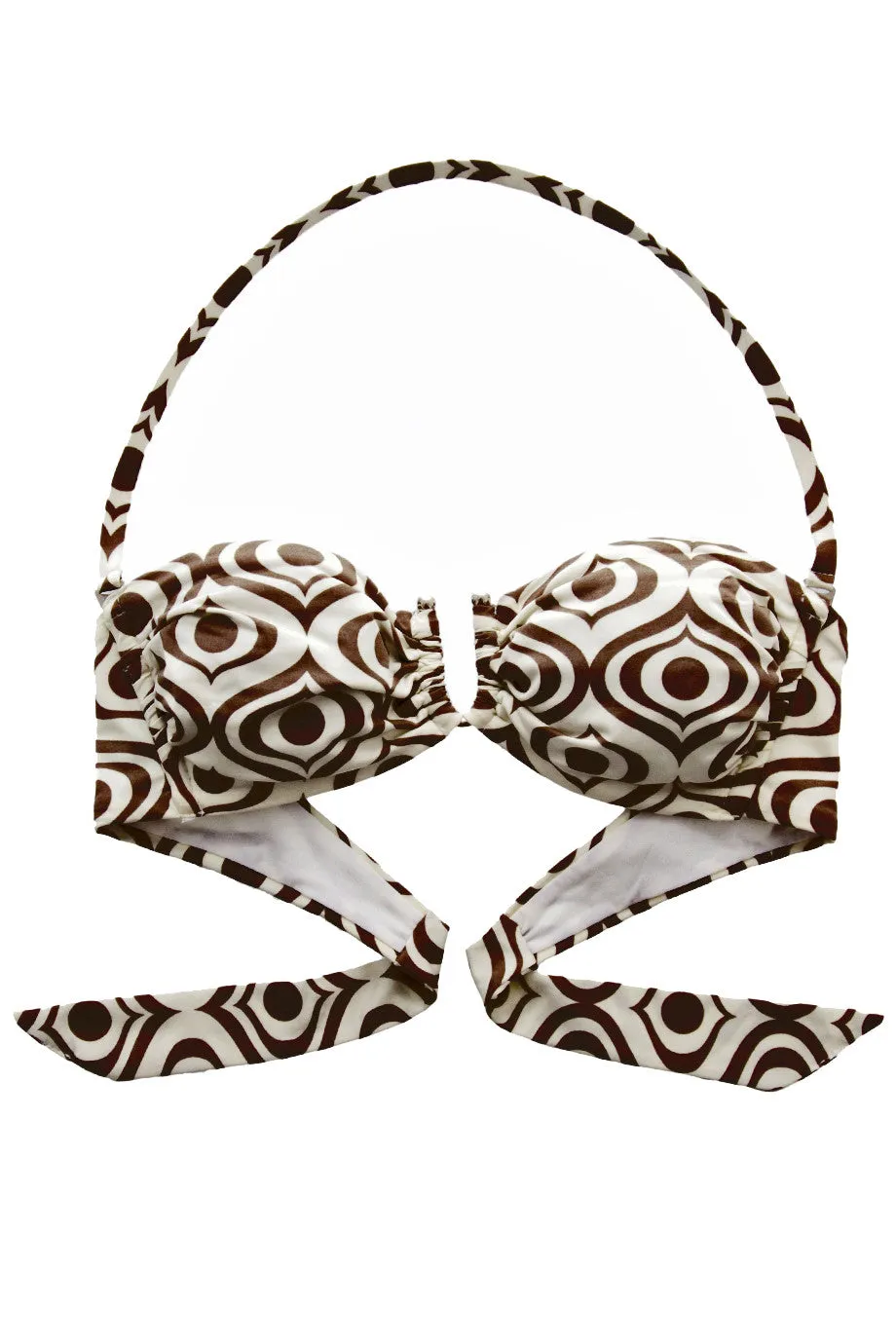 CIGNO Brown Bordeaux Bandeau Bikini