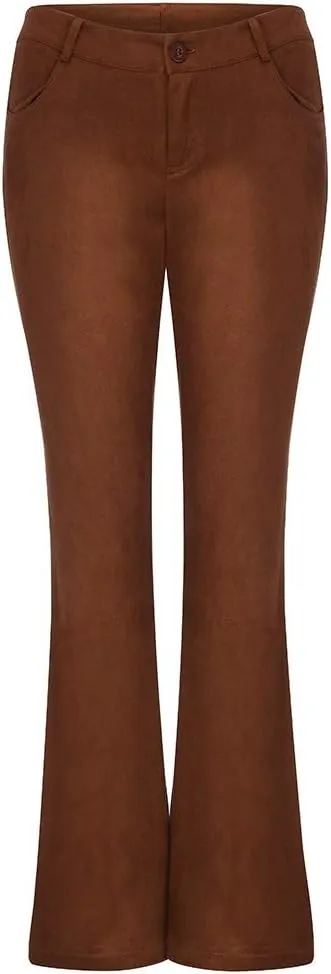 Comfy Yoga Pants High Waist Solid Flare Pants Stretchy Bell Bottom Trousers Plus Size