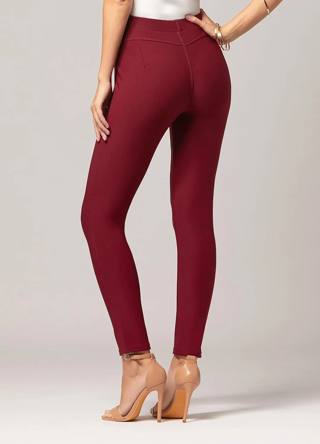 Conceited Stretch Ponte Pants for Women - Dressy Leggings - High Waist Shaping Butt Lifting